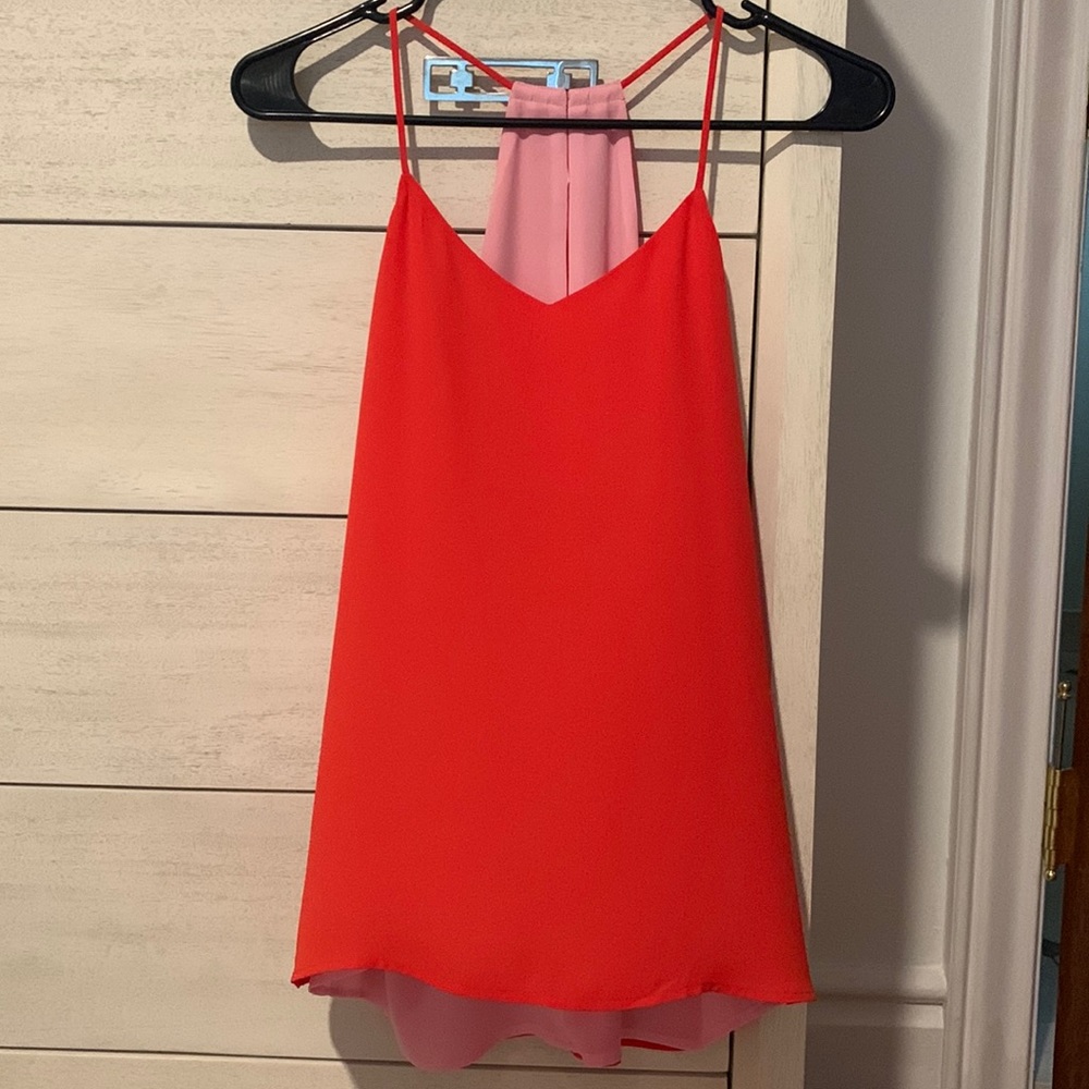 Reversible pink/red camisole